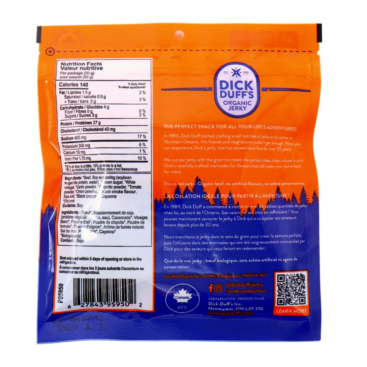 Dick Duff's Sweet Chipotle Beef Jerky