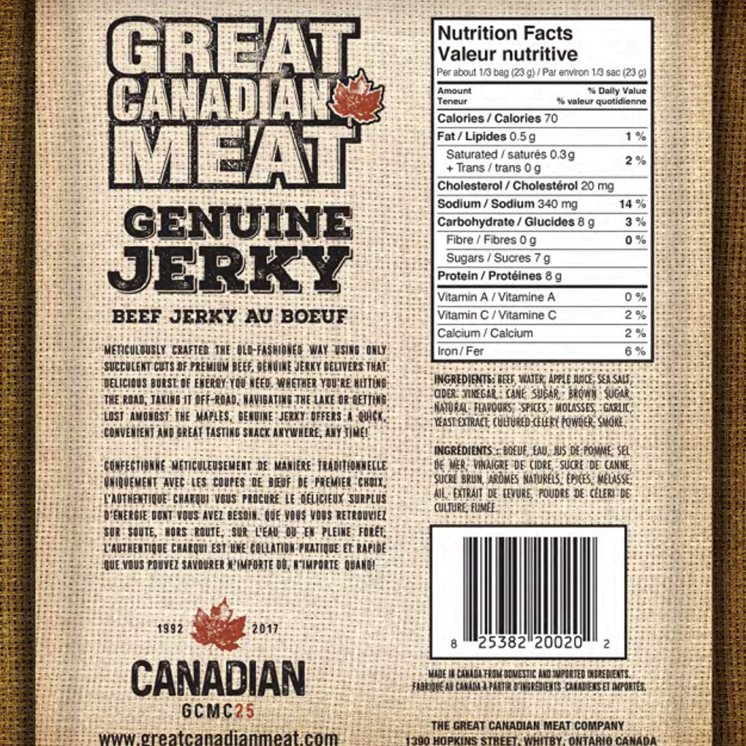 Original Beef Jerky (Great Canadian Meat)