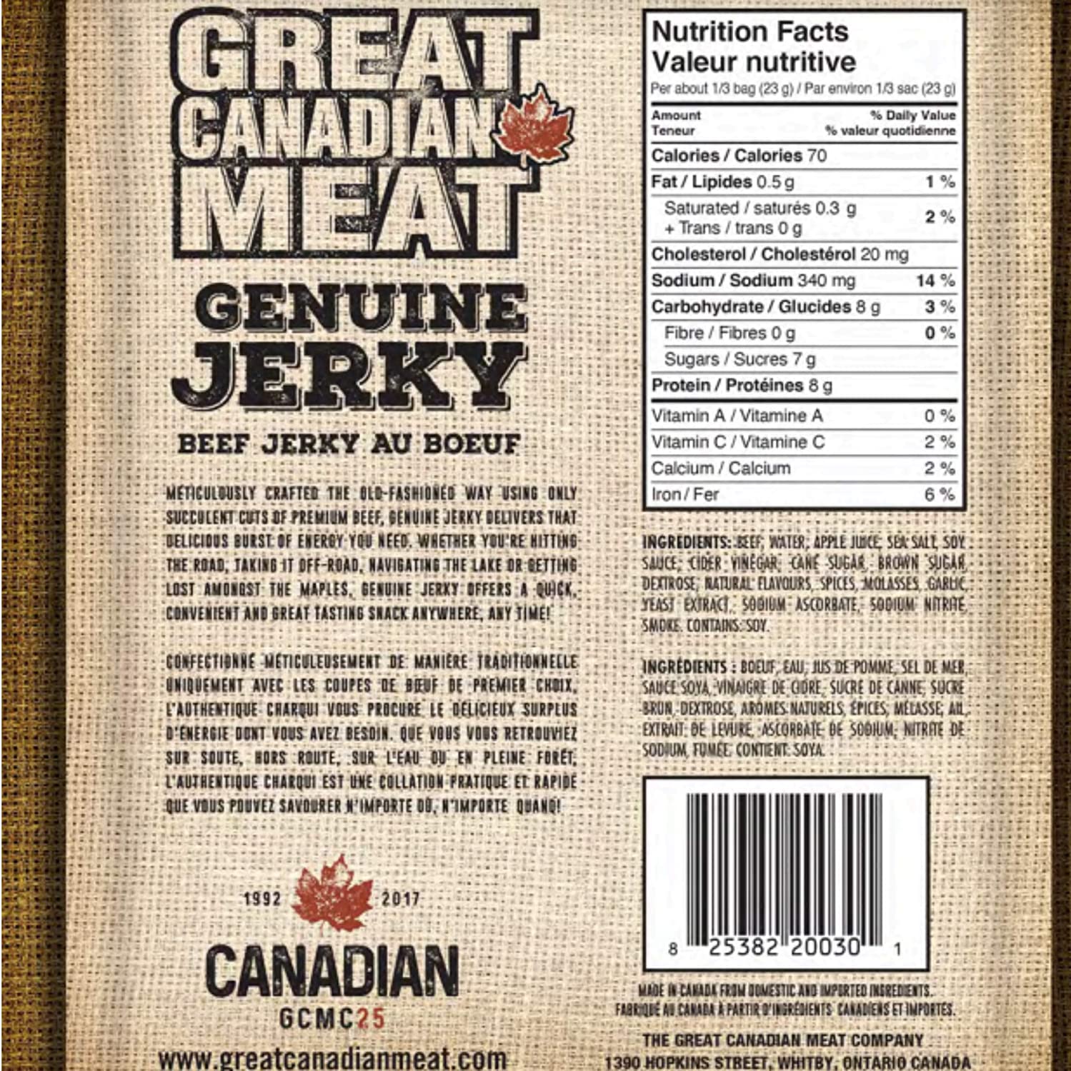 Barbecue Beef Jerky (Great Canadian Meat)